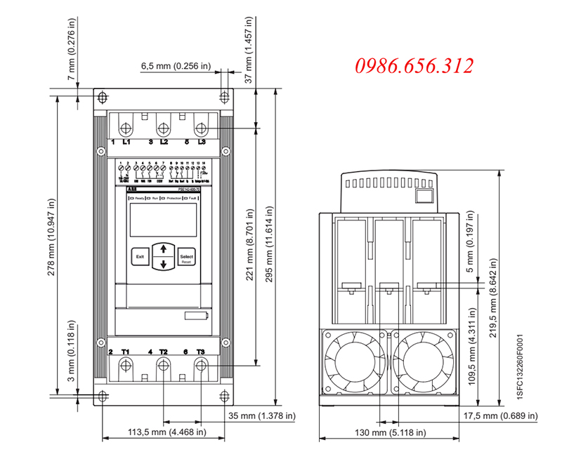 khởi động mềm PSE105-600-70