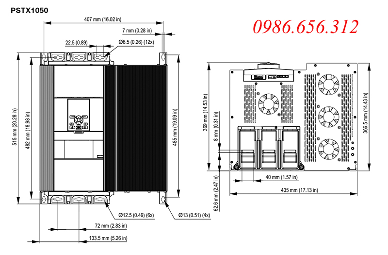 Khởi động mềm PSTX1050-600-70