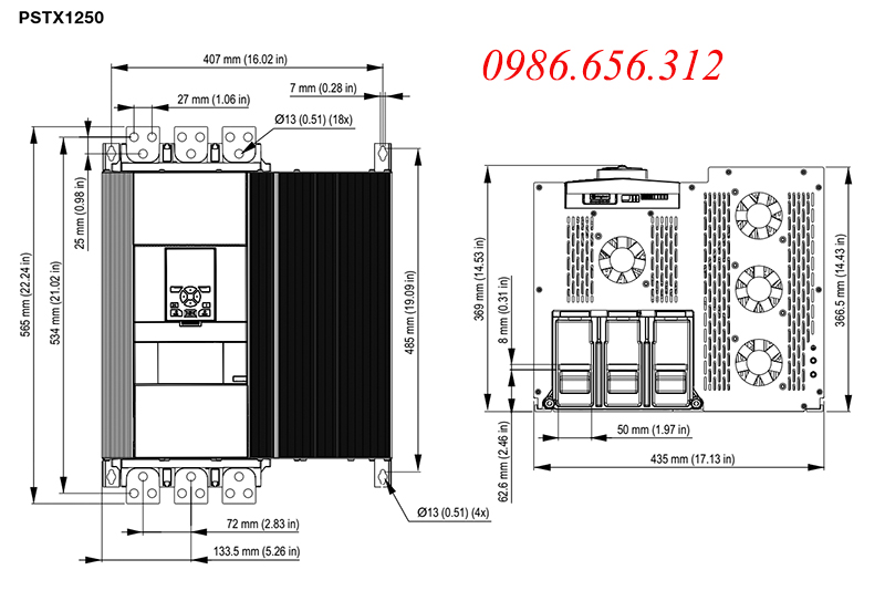 khởi động mềm PSTX1250-600-70