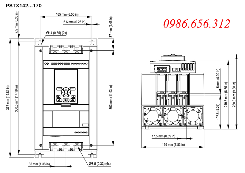 khởi động mềm PSTX142-600-70