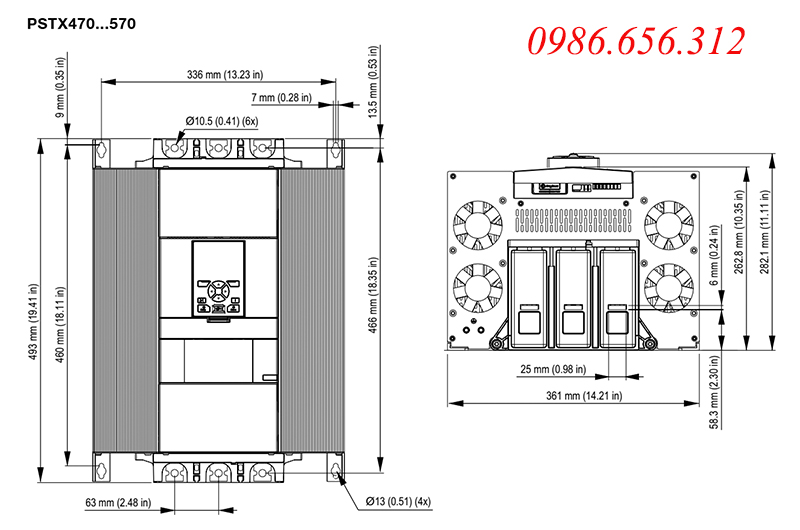 Khởi động mềm PSTX570-600-70