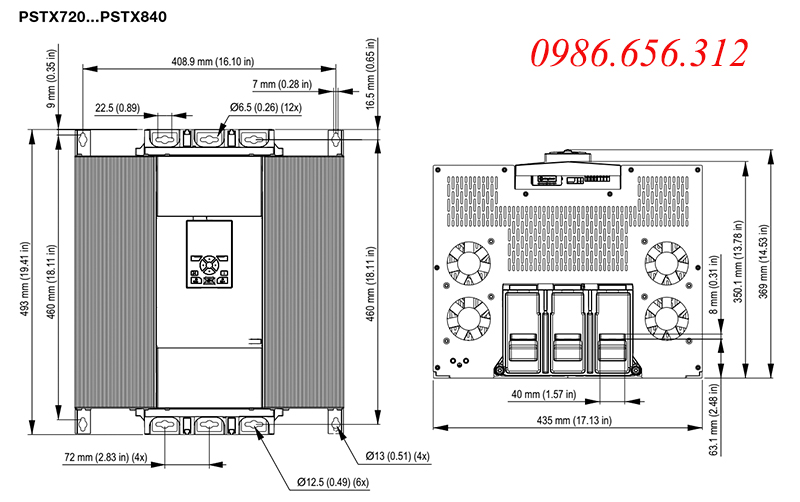 khởi động mềm PSTX840-600-70