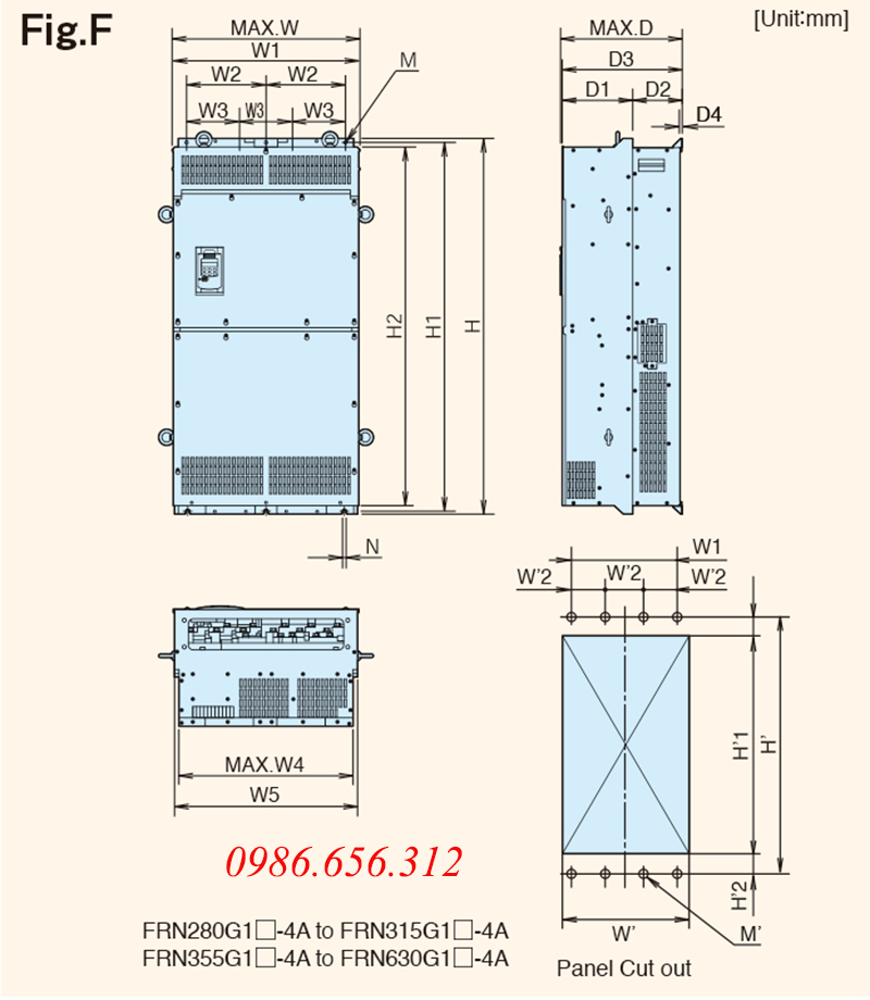 Biến tần FRN280G1S-4A