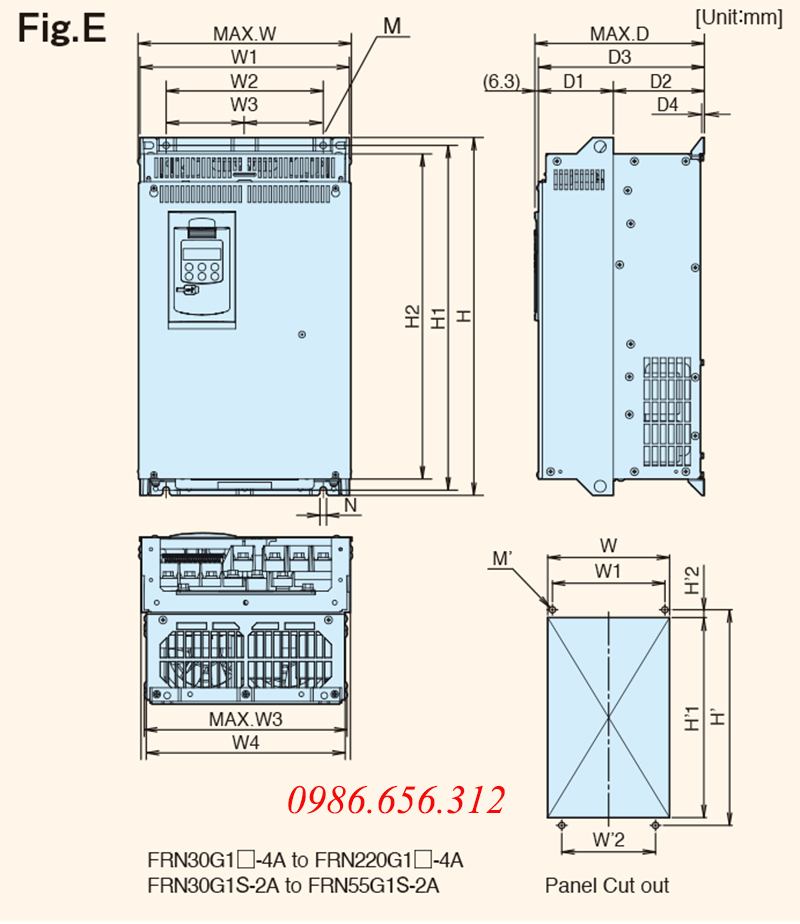 Biến tần FRN160G1S-4A