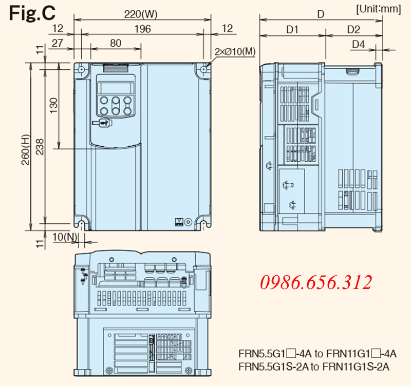 biến tần FRN5.5G1S-4A