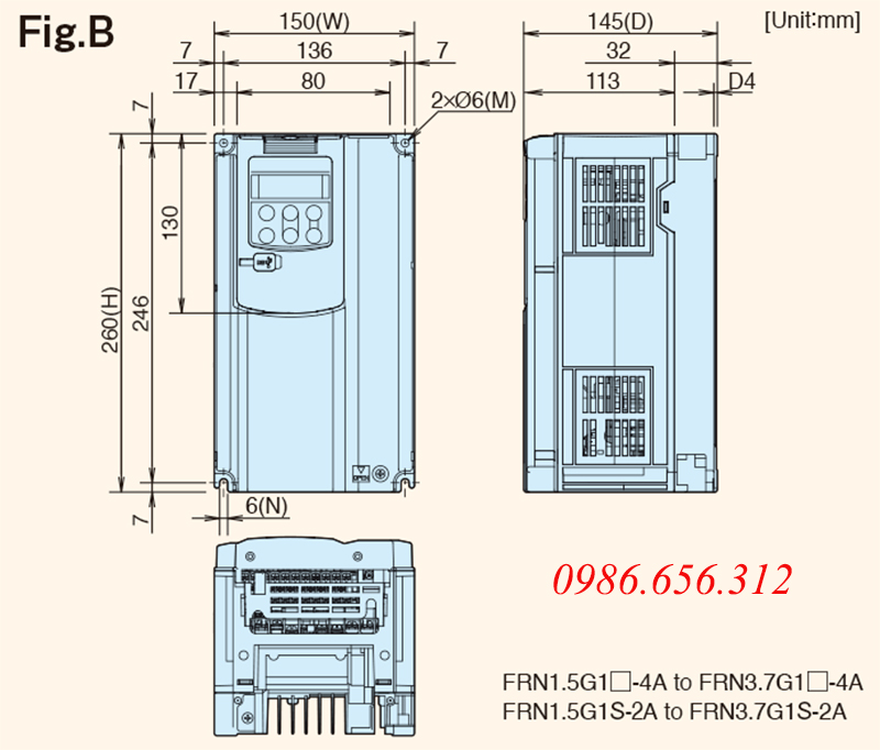 biến tần FRN3.7G1S-4A
