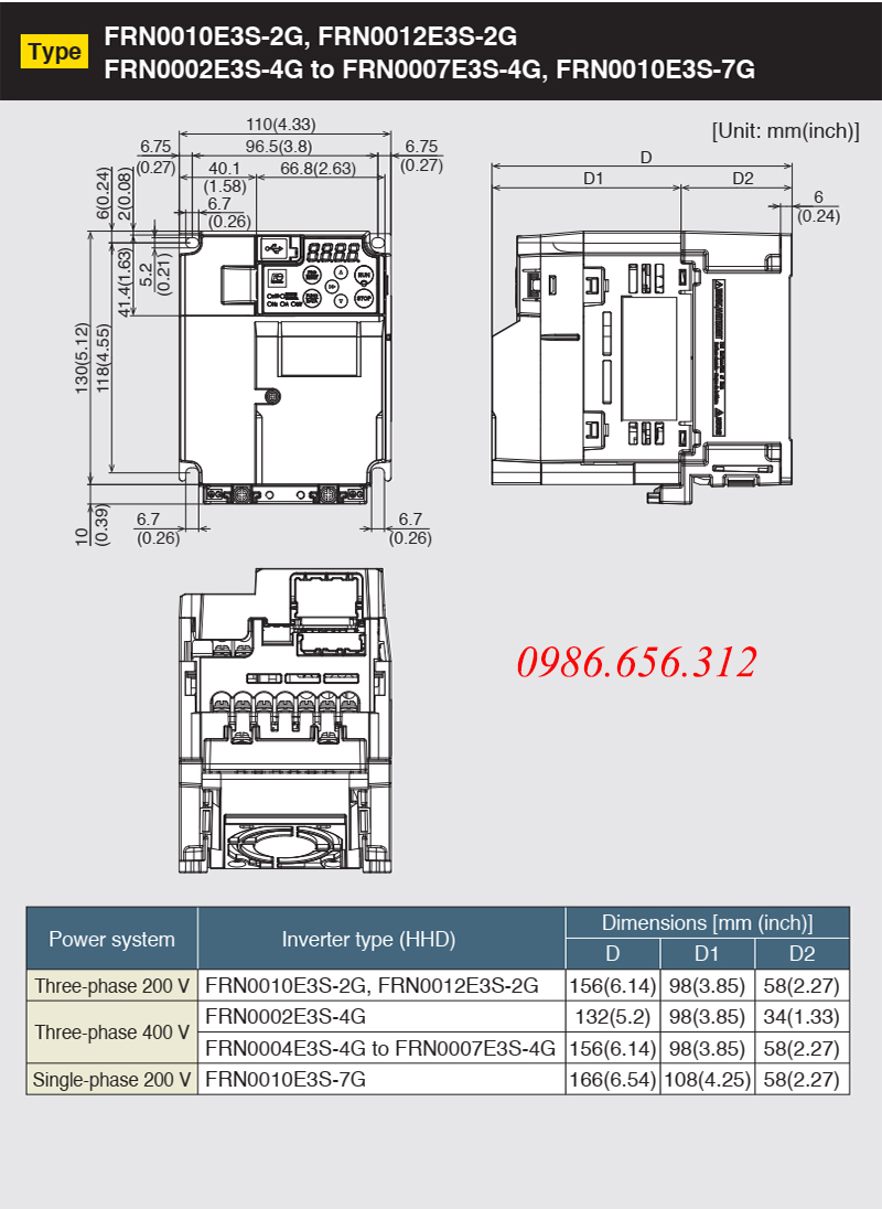 biến tần FRN0002E3S-4G