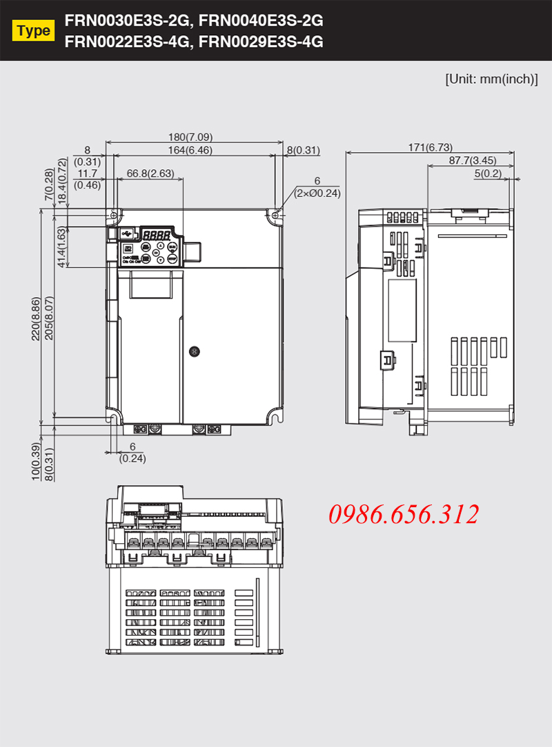 biến tần FRN0022E3S-4G
