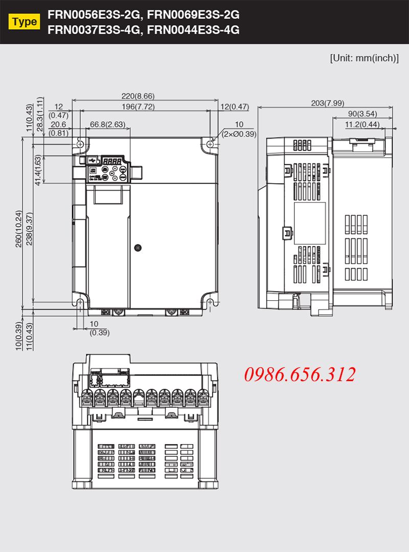 biến tần FRN0044E3S-4G