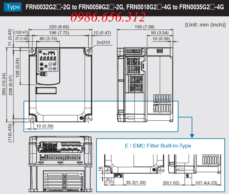biến tần FRN0035G2S-4G